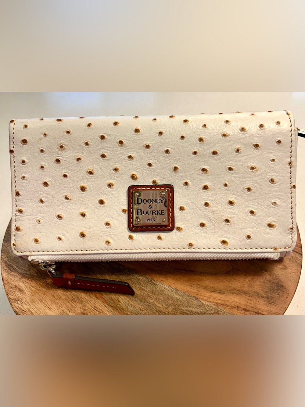 NWOT Dooney & Bourke Continental Clutch Wallet (Ostrich)